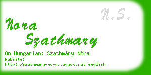 nora szathmary business card