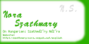 nora szathmary business card